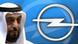 Sheikh Khalifa Bin Zayed Al Nahyaan neben dem Opel Logo, Foto: AP Sheikh Khalifa Bin Zayed Al Nahyaan neben dem Opel Logo, Foto: AP