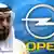 Sheikh Khalifa Bin Zayed Al Nahyaan neben dem Opel Logo, Foto: AP