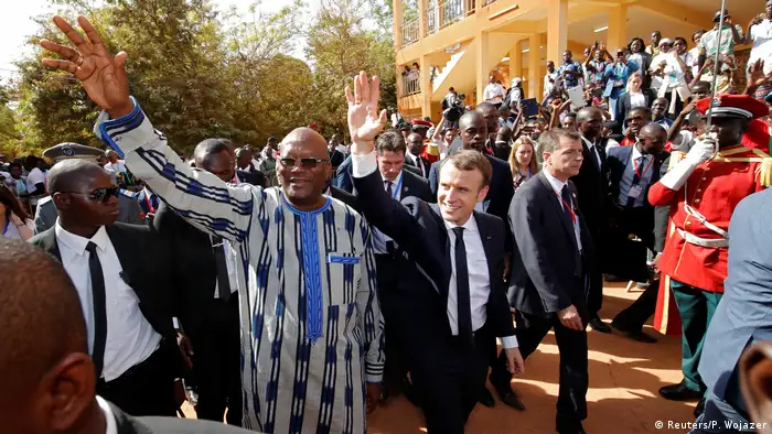 Burkina Faso Besuch Emmauel Macron Universität in Ouagadougou