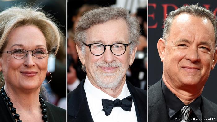 Meryl Streep, Steven Spielberg and Tom Hanks (l-r) swept the National Board of Review film awards