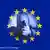 EU-Flagge mit einem Mann in der Mitte, der eine Pistole im Visier hält (Foto: Bilderbox / DW Montage)