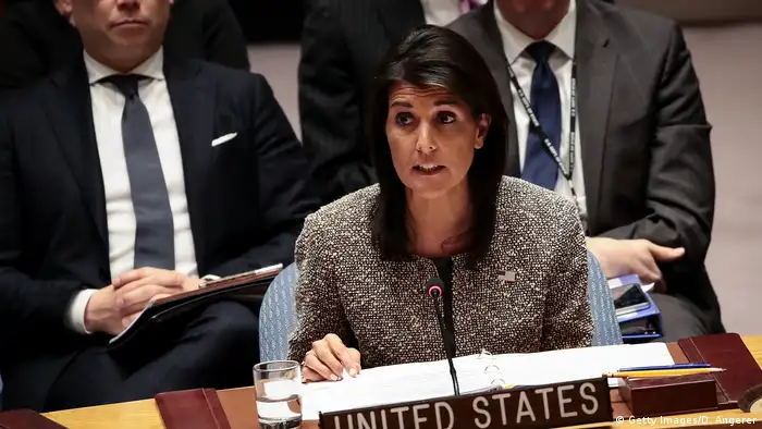 USA UN-Sicherheitsrat Nikki Haley
