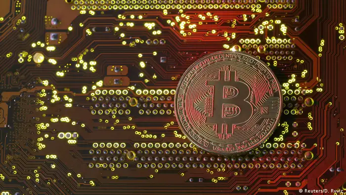 Bitcoin on a motherboard (Reuters/D. Ruvic)