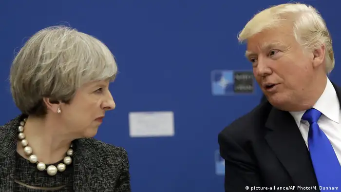 Brüssel Theresa May & Donald Trump