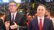Mazedonien Hristijan Mickoski, Generalsekretär der Oppositionspartei VMRO-DPMNE mit Parteiführer Nikola Gruevski Mazedonien Hristijan Mickoski, Generalsekretär der Oppositionspartei VMRO-DPMNE mit Parteiführer Nikola Gruevski