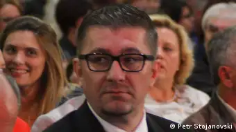 Mazedonien Hristijan Mickoski, Generalsekretär der Oppositionspartei VMRO-DPMNE