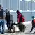Failed asylum seekers with luggage at an airport in Hesse