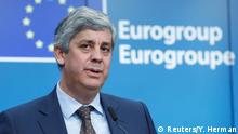 04.12.2017
Portugal's Finance Minister Mario Centeno and president of the Eurogroup speaks at the at the European Commission in Brussels, Belgium, December 4, 2017. REUTERS/Yves Herman