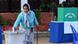 Woman casting her vote in Kathmandu, Nepal Woman casting her vote in Kathmandu, Nepal