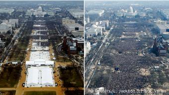 Inaugurarea mandatului lui Trump (2017) comparativ cu inagurarea adminstraţiei Obama (2009)