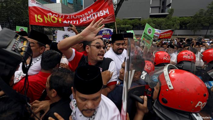 More than 1,000 Malaysian Muslims protested outside the US Embassy in Kuala Lumpur against US President Donald Trump’s decision to recognize Jerusalem as Israel's capital. The protesters, led by Sports Minister Khairy Jamaluddin, marched from a nearby mosque after Friday prayers to the US Embassy, halting traffic as they chanted Long live Islam.” (Reuters)