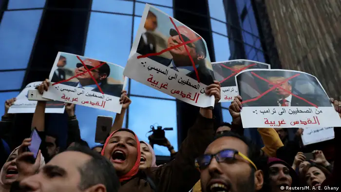 Ägypten Proteste gegen die Verlegung der US Botschaft nach Jerusalem (Reuters/M. A. E. Ghany)