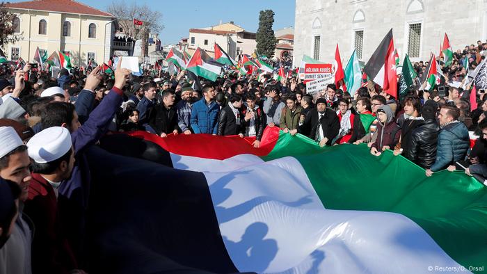 Türkei Proteste gegen die Verlegung der US Botschaft nach Jerusalem in Istanbul