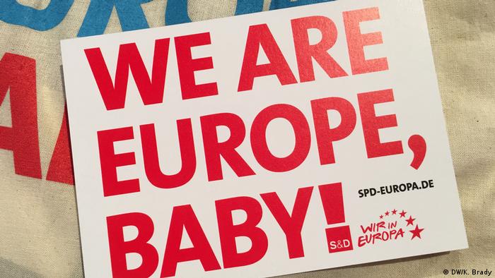 Postcard reading: We are Europe, baby!