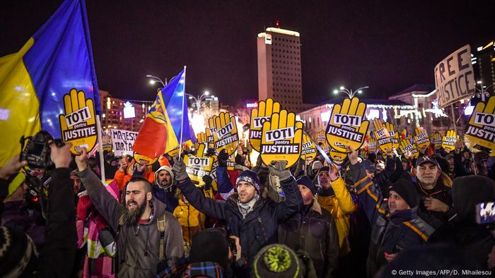 Rumänien Bukarest Demonstration gegen Korruption