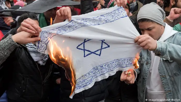 Deutschland Israel Fahne wird verbrannt