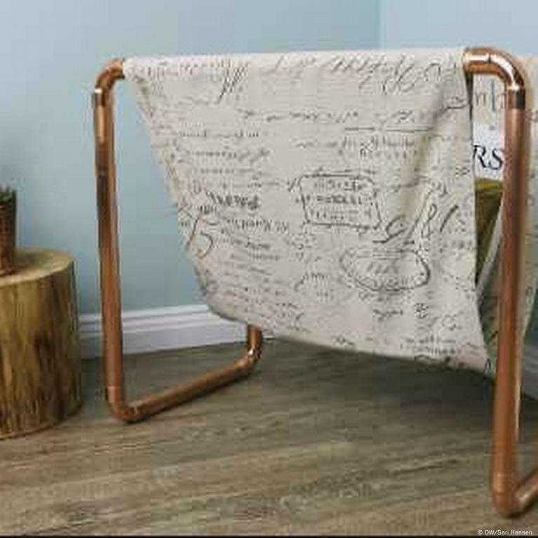 DIY Copper Magazine Rack