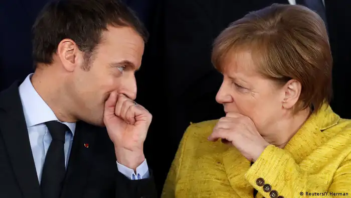 Angela Merkel und Emmanuel Macron EU Gipfel (Reuters/Y.Herman)