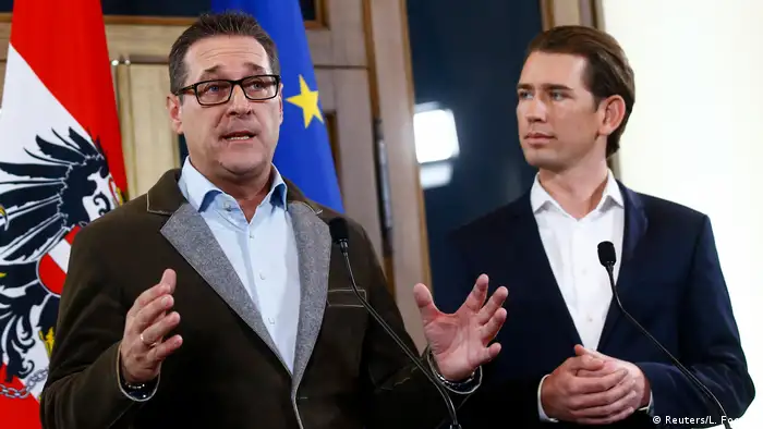 Österreich Koalitionsverhandlungen ÖVP und FPÖ Strache und Kurz