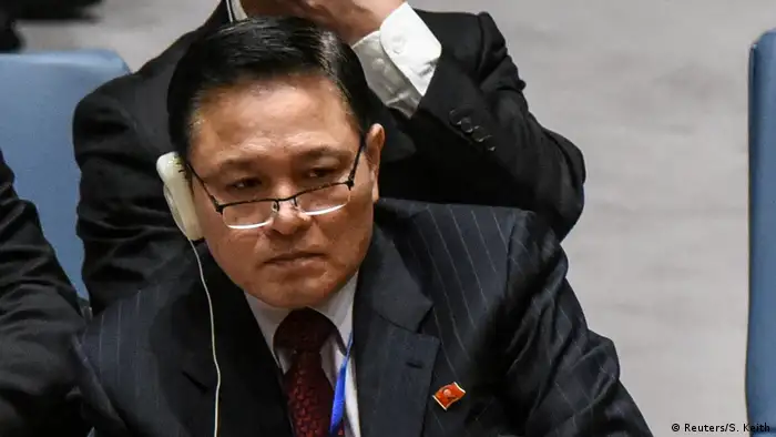 USA nordkoreanische Gesandte Ja Song Nam ignoriert die Forderung der USA nach einem Teststopp in der UNO-Rede