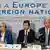 Da esq., Le Pen, Okamura e Wilders em Praga, sob o slogan "Por uma Europa de nações soberanas"
