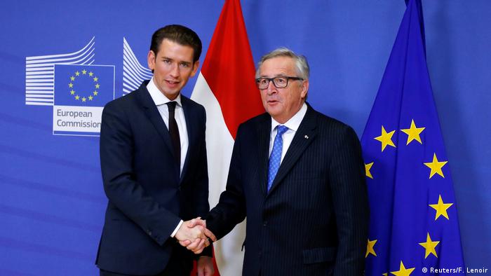 Sebastian Kurz und Jean-Claude Juncker in Brüssel
