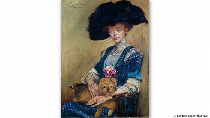 In this 1911 painting, the German artist Lovis Corinth depicted his acquaintance, Mrs. Luther.