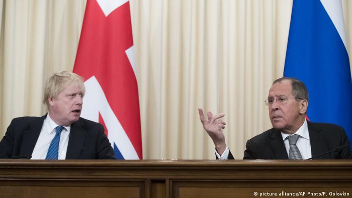 Boris Johnson and Sergey Lavrov
