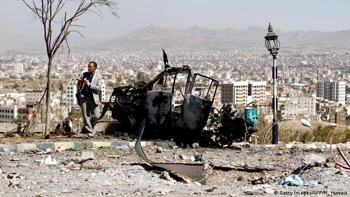 Jemen - Luftangriffe bei Saana