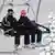Президенты Беларуси и России Александр Лукашенко и Дмитрий Медведев на горнолыжном подъемнике