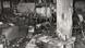 Frankfurt: A burned department store in 1968, seen in a black and white photo Frankfurt: A burned department store in 1968, seen in a black and white photo