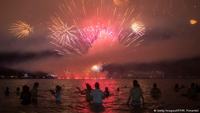 Firework show in Rio de Janeiro