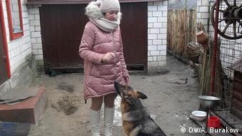 Лариса Щирякова с ее собакой