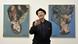 Georg Baselitz with two of his paintings in 2010. Georg Baselitz with two of his paintings in 2010.