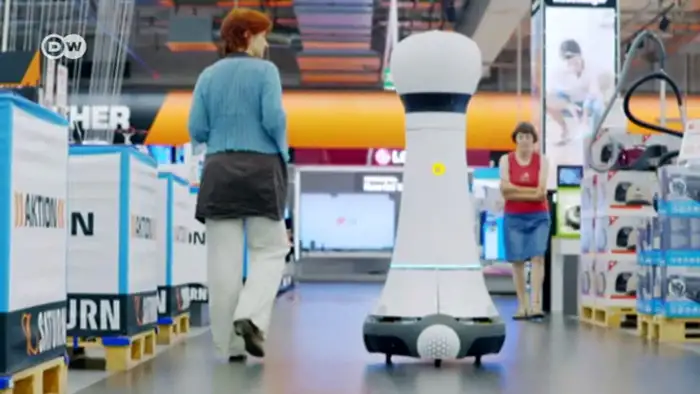 Roboter arbeiten im Verkauf