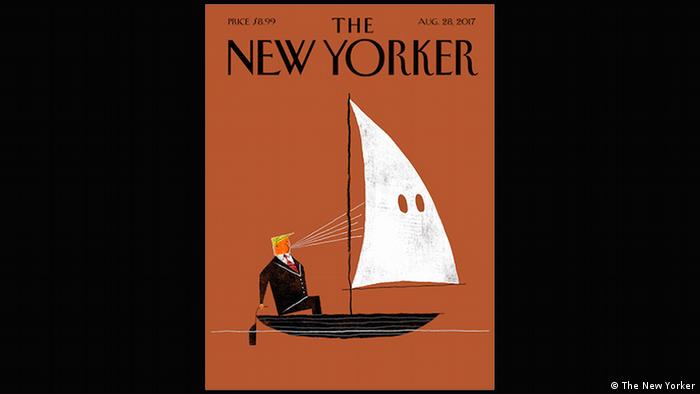 New Yorker cover 'Blowhard' with Trump cartoon Aug 28, 2018 (The New Yorker)