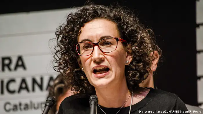 Spanien Marta Rovira in derERC-Kampagne in Barcelona (picture-alliance/ZUMAPRESS.com/P. Freire)