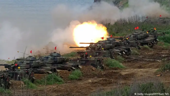 Taiwan Militär-Manöver mit M60 A3-Panzer aus US-Produktion