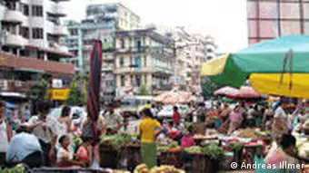Myanmar Markt in Yangon