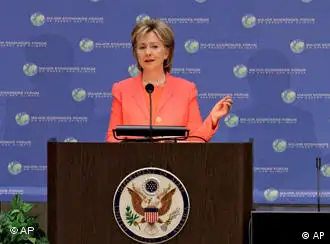 克林顿在能源和气候论坛会议上
