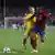 Branislav Ivanovic, left, of Chelsea fights for the ball with Barcelona's Thierry Henry