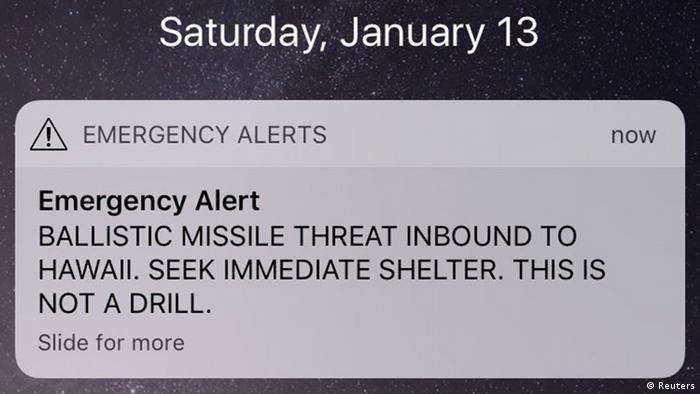 The Emergency Alert sent the state's residents into a panic