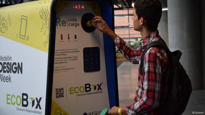 Kolumbien, Recycling-Maschine (Ecobox)