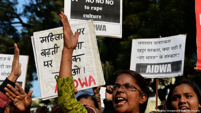 Indien Protest gegen Vergewaltigungsfälle in Haryana