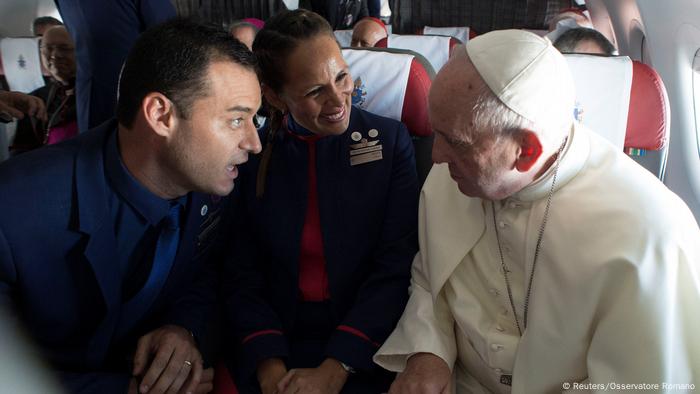 Newlyweds with Pope Francis