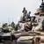 Tanques de guerra turcos em Afrin, na fronteira com a Síria