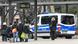Presencia policial en Cottbus. Presencia policial en Cottbus.