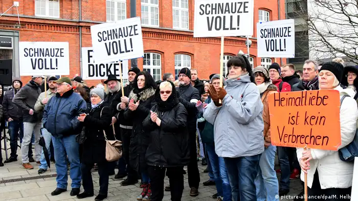 Deutschland Demonstration in Cottbus