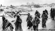 Gefangene deutsche Soldaten vor Stalingrad, 1943 |