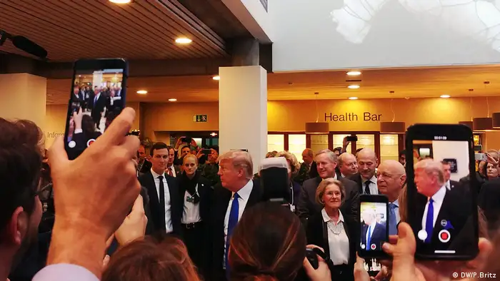 Schweiz US-Präsident Donald Trump auf dem Weltwirtschaftsforum in Davos